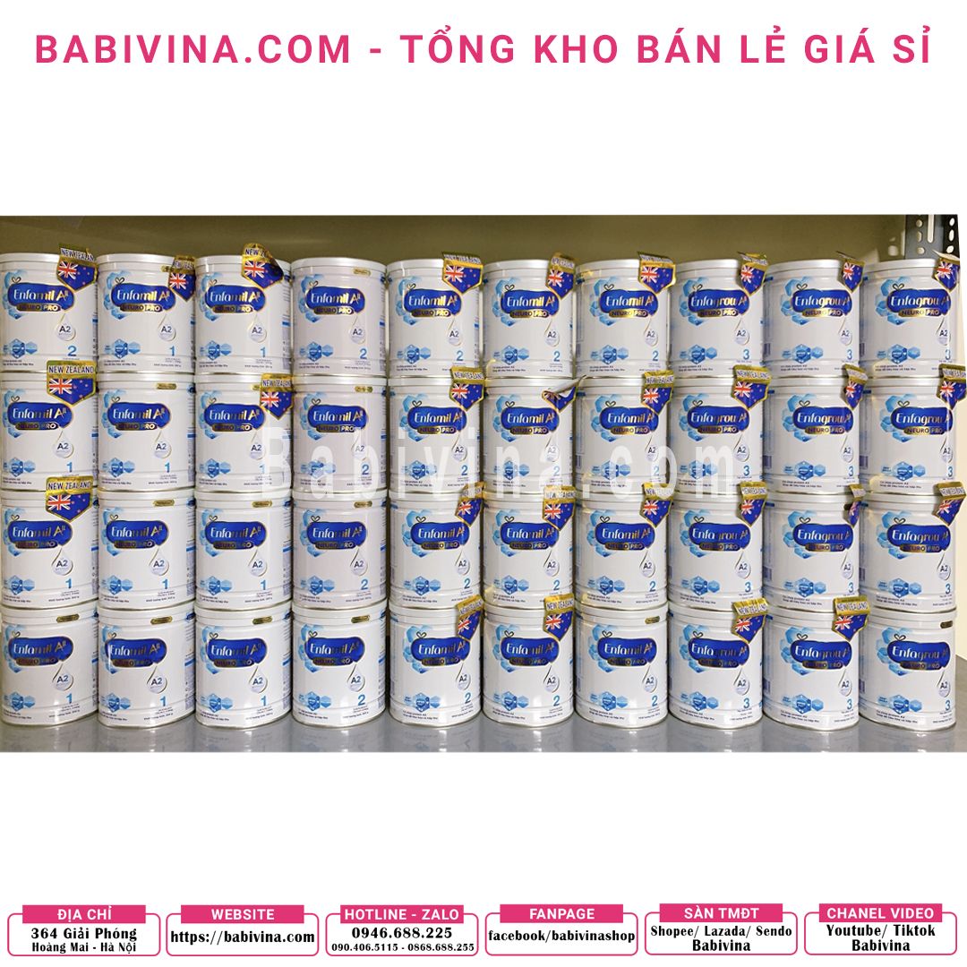 Sữa Enfagrow A2 Neuropro 3 350g | Dinh Dưỡng Nguồn Đạm Quý A2 Cho Trẻ 1-6 Tuổi | Mua Enfagrow A2 Chính Hãng Enfa, Giá Rẻ Nhất Tại Babivina