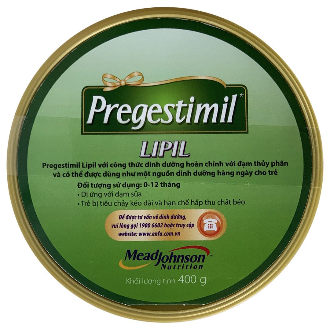 Sữa Enfa Pregestimil Lipil 400g Với Đạm Thủy Phân Toàn Phần, Kết Hợp Chất Béo MCT, Dễ Dàng Hấp Thu, Cho Trẻ Từ 0 - 12 Tháng, Dị Ứng Đạm Sữa Bò, Sữa Công Thức