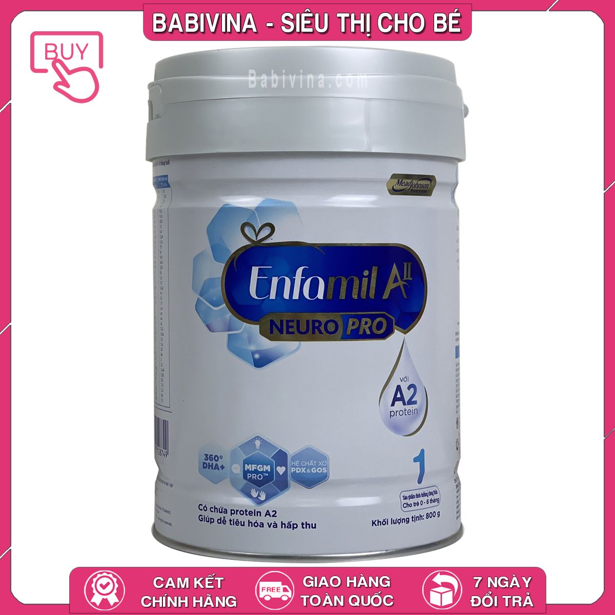 Sữa Enfamil A2 NeuroPro 1 800g | Dinh Dưỡng Cho Trẻ Từ 0-6 Tháng Tuổi, Đạm Quý A2 Cao Cấp | Mua Sữa Enfamil A2 Chính Hãng Enfa, Giá Rẻ Nhất Tại Babivina