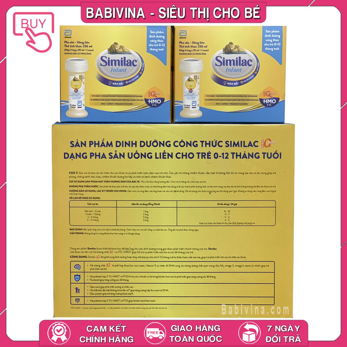 Sữa Similac 19 Kcal | Dinh Dưỡng Cho Trẻ Sơ Sinh, Nhẹ Cân 0-12 Tháng, Dạng Nước Pha Sẵn | Mua Similac Nước 19k Chính Hãng Abbott, Giá Rẻ Nhất Tại Babivina