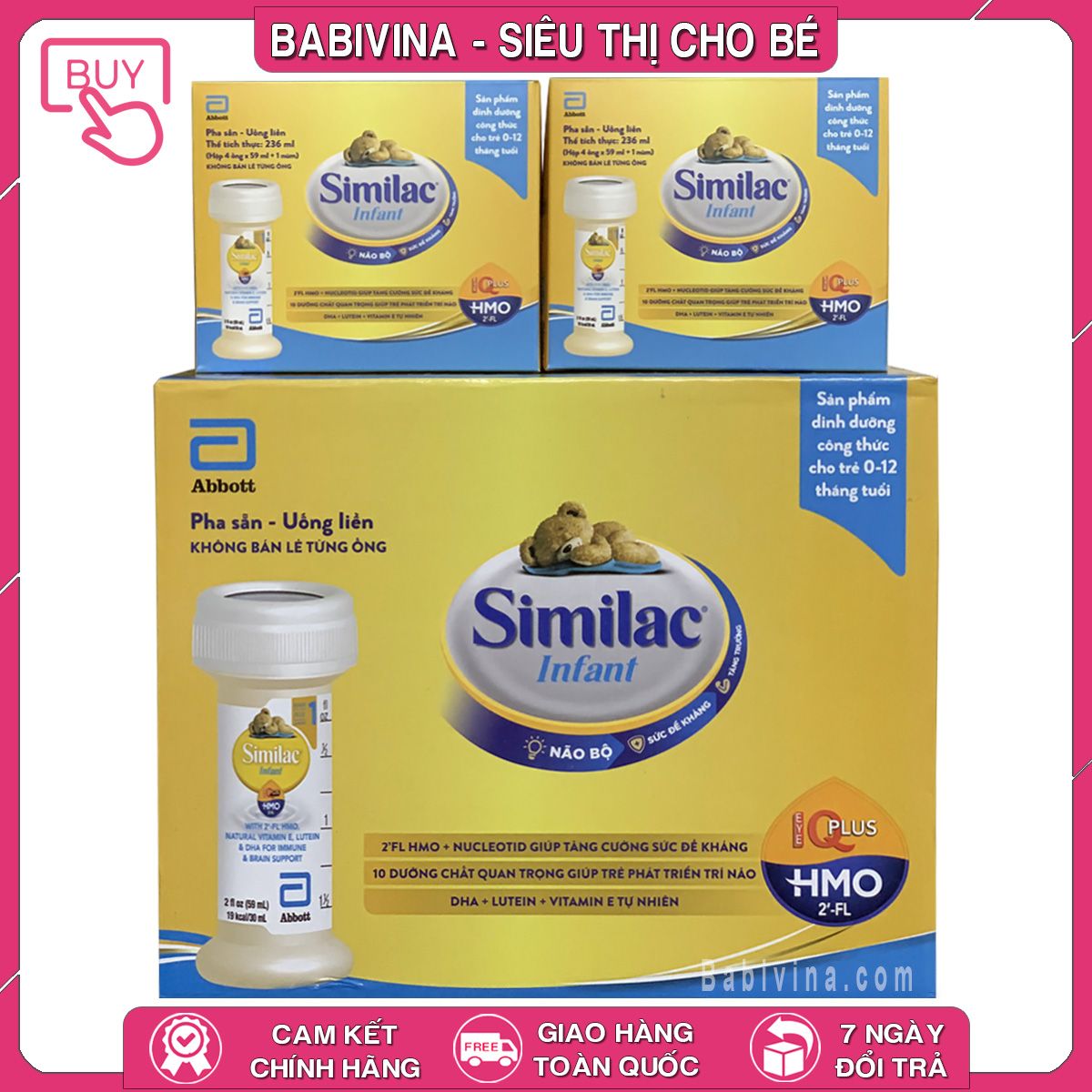 Sữa Similac 19 Kcal | Dinh Dưỡng Cho Trẻ Sơ Sinh, Nhẹ Cân 0-12 Tháng, Dạng Nước Pha Sẵn | Mua Similac Nước 19k Chính Hãng Abbott, Giá Rẻ Nhất Tại Babivina