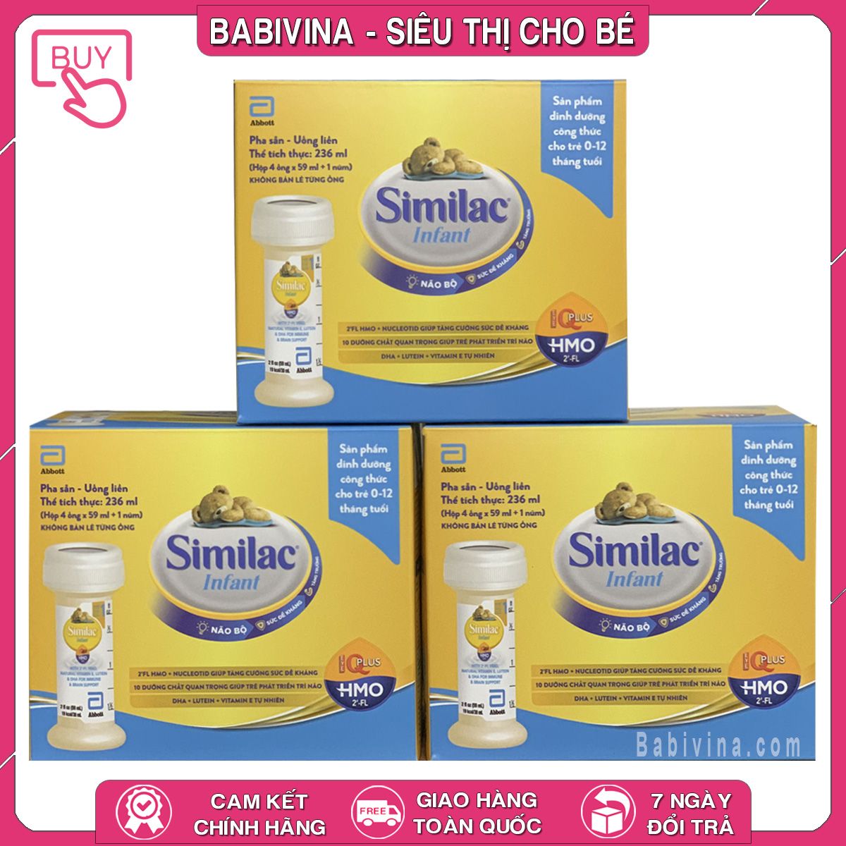 Sữa Similac 19 Kcal | Dinh Dưỡng Cho Trẻ Sơ Sinh, Nhẹ Cân 0-12 Tháng, Dạng Nước Pha Sẵn | Mua Similac Nước 19k Chính Hãng Abbott, Giá Rẻ Nhất Tại Babivina