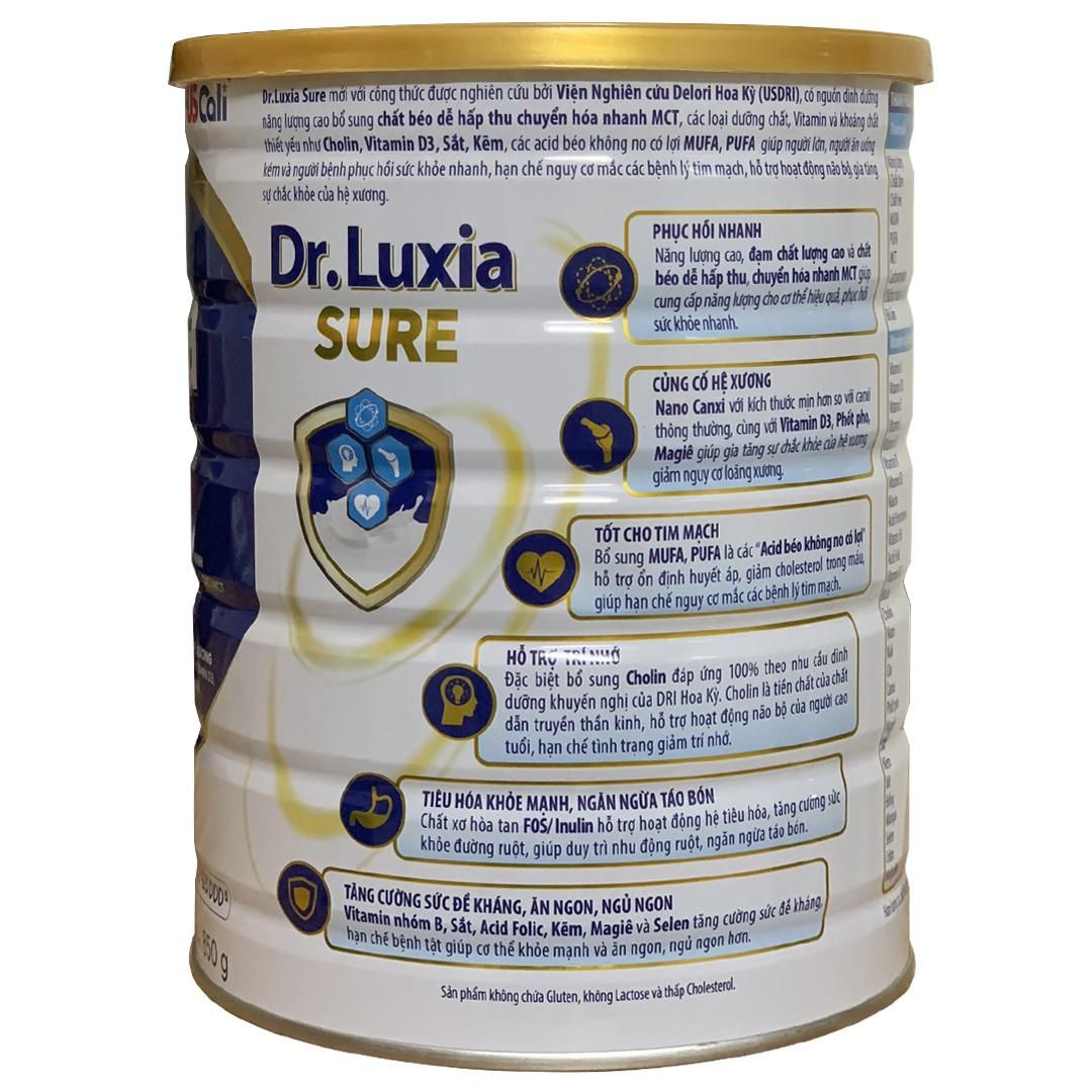 Sữa DR LUXIA SURE 900g | Dinh Dưỡng Cho Người Cao Tuổi, Bệnh Nhân, Người phẫu Thuật | Chính Hãng Nutifood