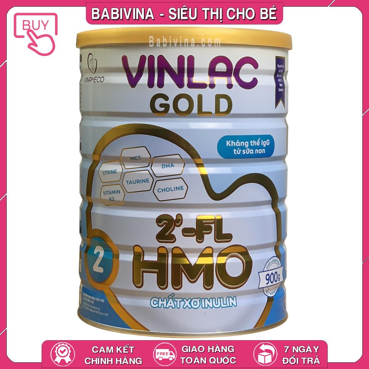 Sữa Vinlac Gold 2 900g | Trẻ Trên 2 Tuổi | Tác Động Sâu Vào Hệ Tiêu Hóa, Giúp Bé Tăng Cân Khoa Học | Hãng VINAMECO Việt Nam | BABIVINA Hàng Chính Hãng