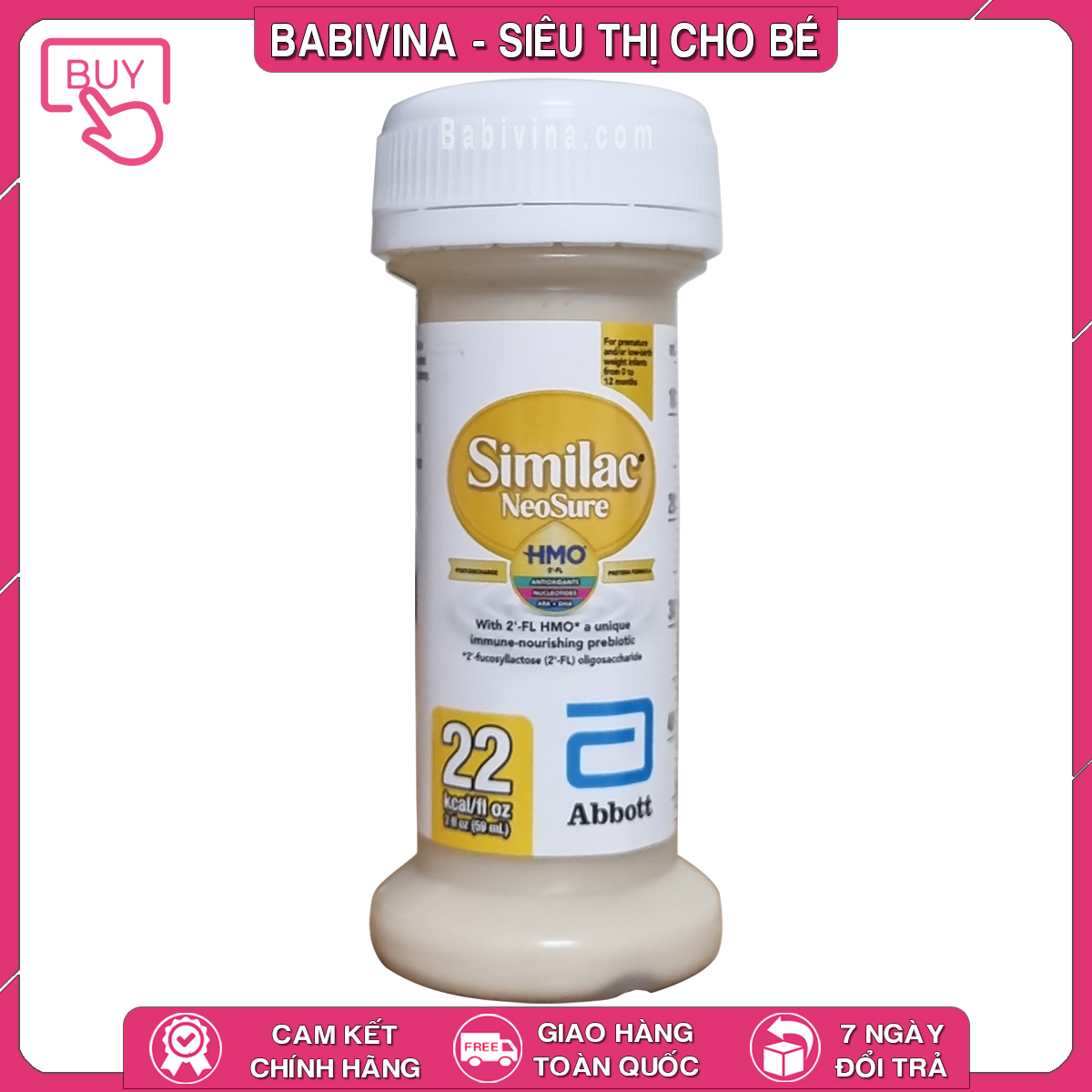 Sữa Nước Similac Neosure IQ 22 kcal 59ml ( Lốc 4 Ống ) 22kcal