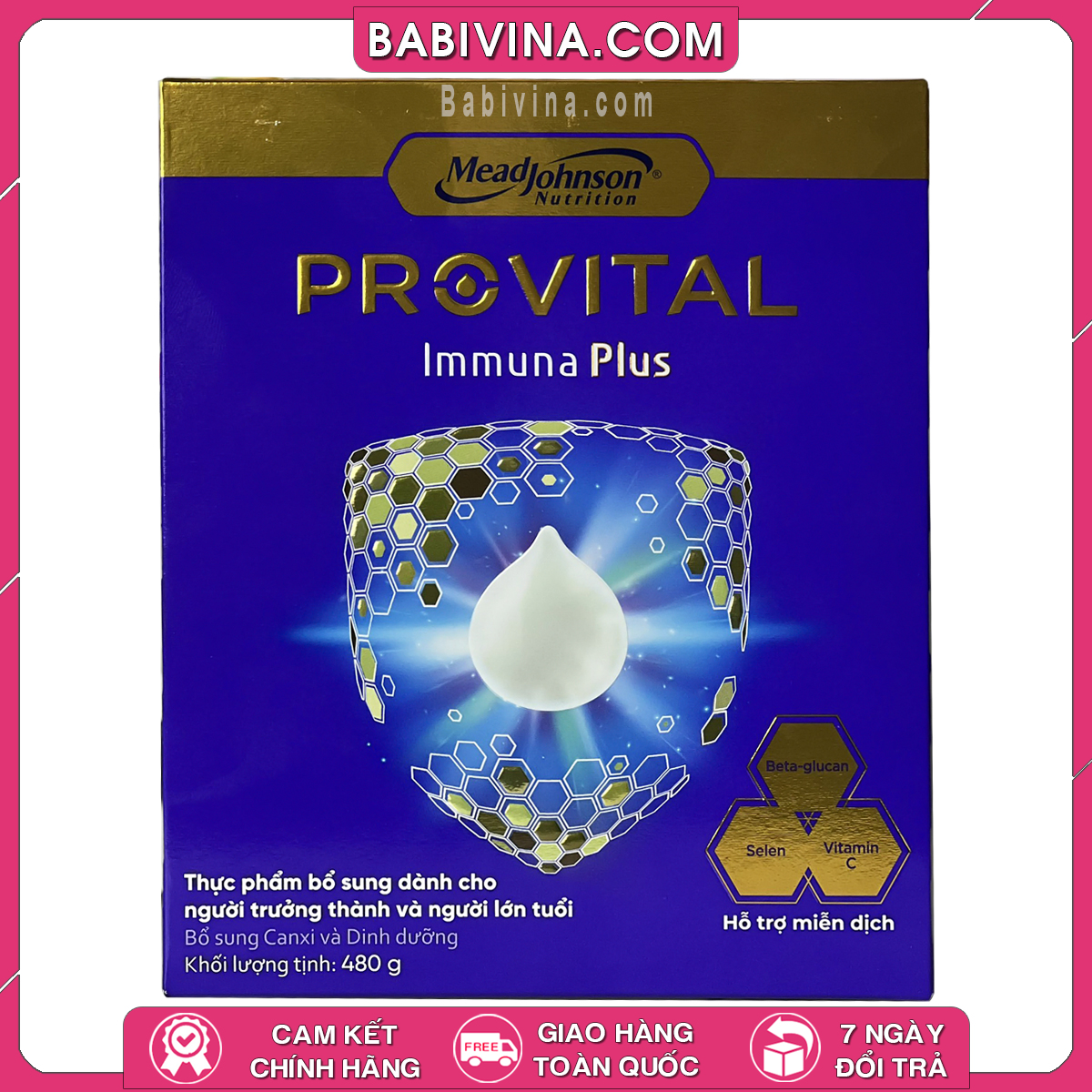 Sữa PROVITAL Immuna Plus 480g Bổ Sung Canxi Và Dinh Dưỡng Dành Cho
