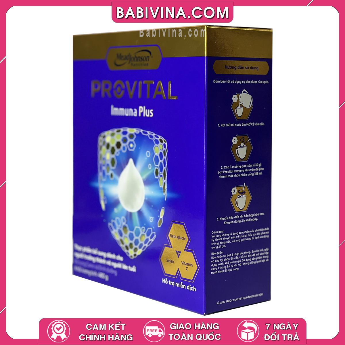 Sữa PROVITAL Immuna Plus 480g Bổ Sung Canxi Và Dinh Dưỡng Dành Cho