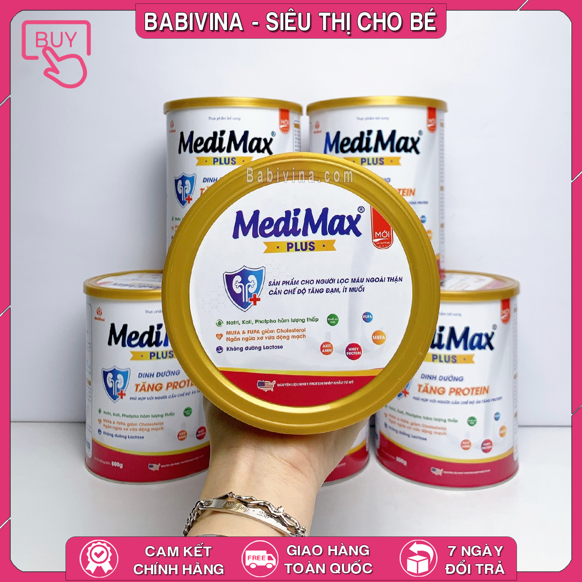 Sữa Medimax Plus 800g | Dinh Dưỡng, Tăng Protein Cho Bệnh Nhân Chạy Thận, Lọc Máu NgoàiThận | Mua Sữa Medimax Plus Chính Hãng Medibest, Giá Rẻ Nhất Tại Babivina