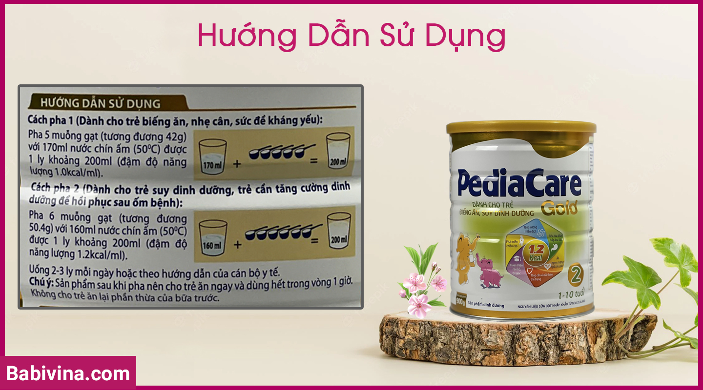 sua-pediacare-gold-2-900g-huong-dan-su-dung