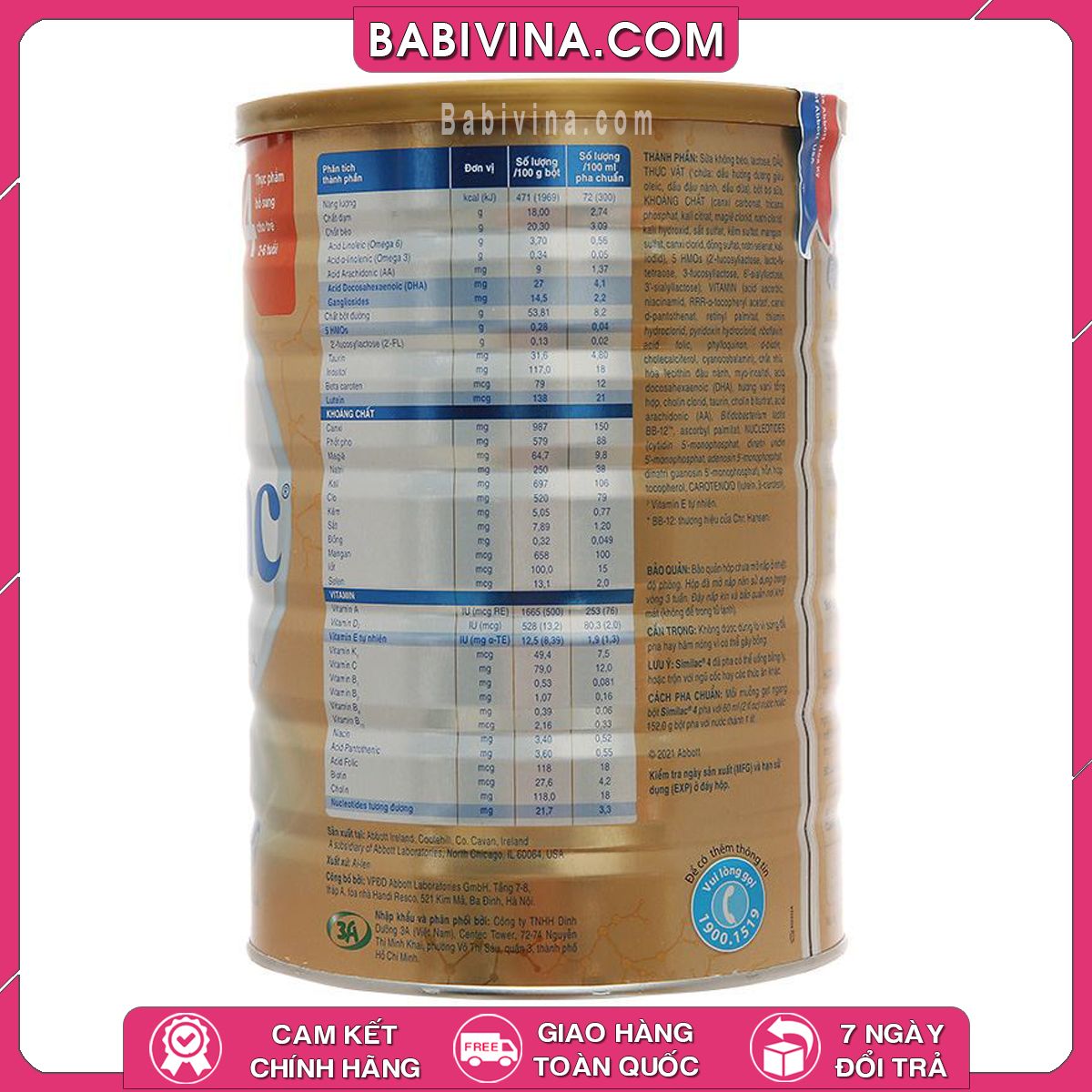 Sữa Similac 4 1.7kg | Trẻ Từ 2 - 6 Tuổi, Phát Triển Toàn Diện | Mua Similac 4 | Chính Hãng Abbott, Giá Rẻ Nhất Tại Babivina