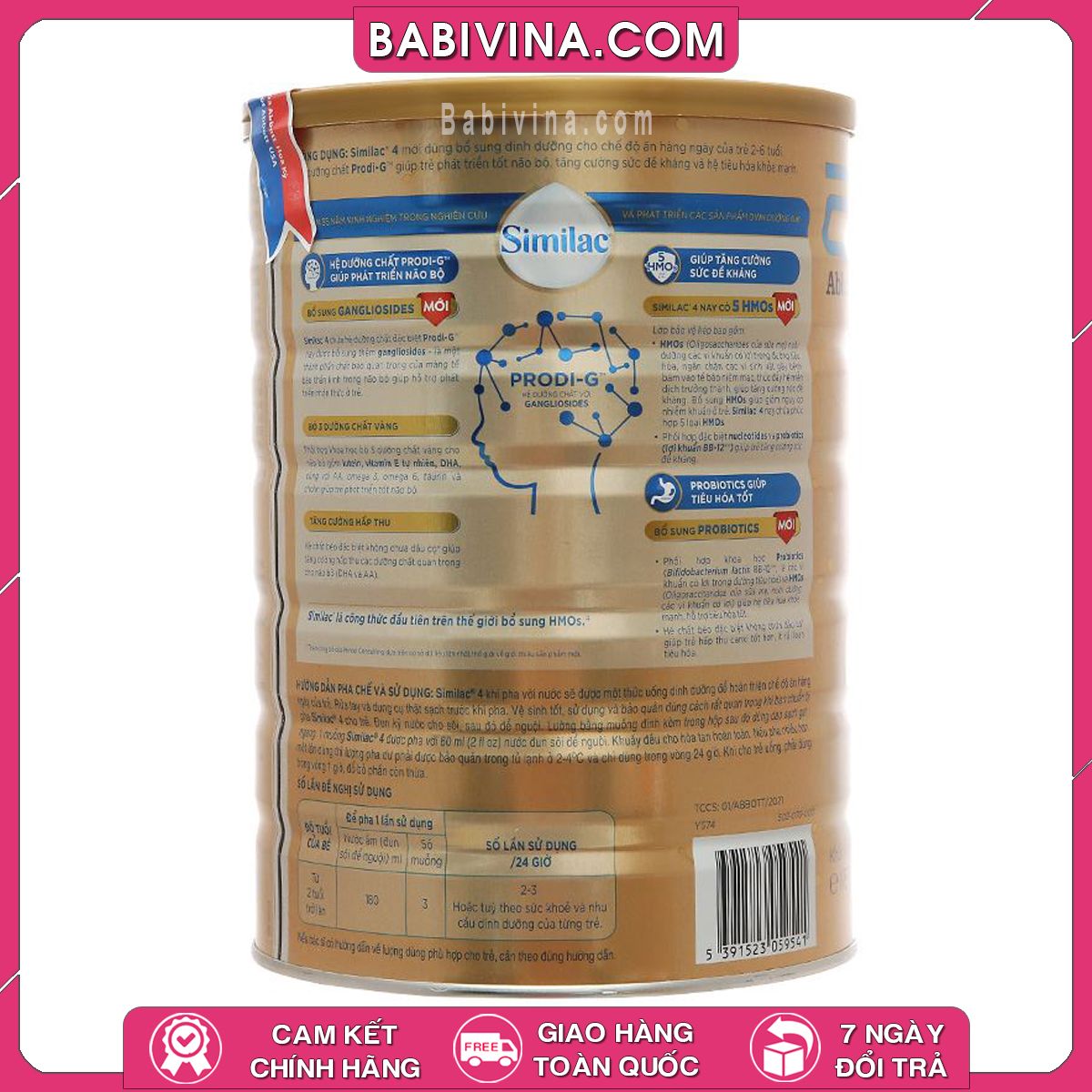 Sữa Similac 4 1.7kg | Trẻ Từ 2 - 6 Tuổi, Phát Triển Toàn Diện | Mua Similac 4 | Chính Hãng Abbott, Giá Rẻ Nhất Tại Babivina