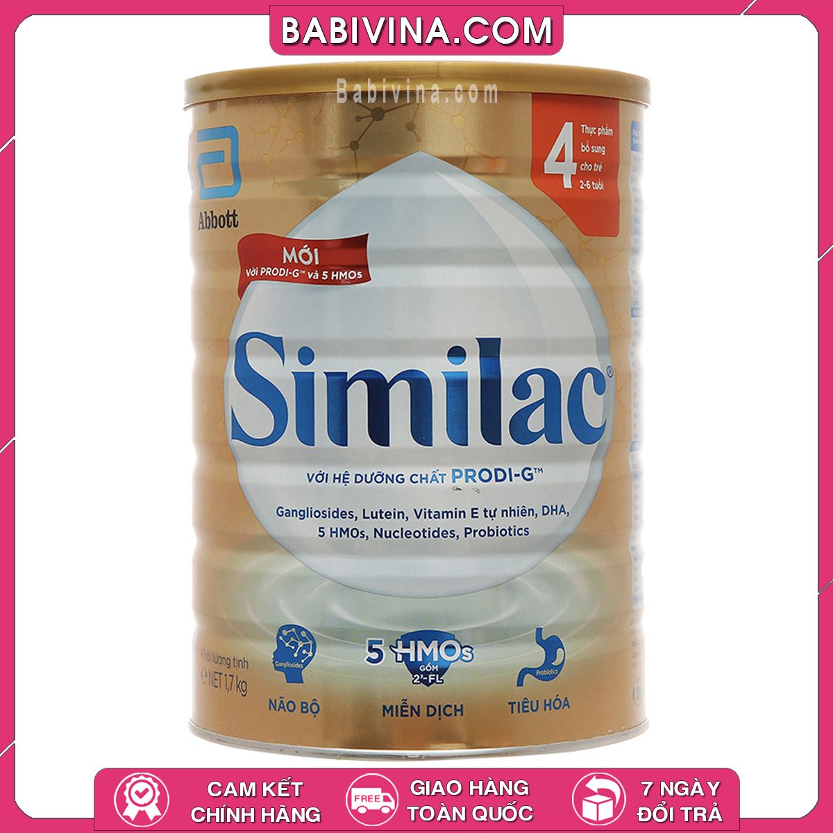 Sữa Similac 4 1.7kg | Trẻ Từ 2 - 6 Tuổi, Phát Triển Toàn Diện | Mua Similac 4 | Chính Hãng Abbott, Giá Rẻ Nhất Tại Babivina