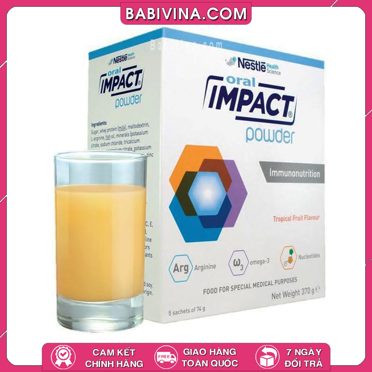 Sữa Oral Impact Powder 370g | Dinh Dưỡng Cho Bệnh Nhân Ung Thư, Phẫu Thuật | Hàng Chính Hãng Nestle Giá Tốt Nhất