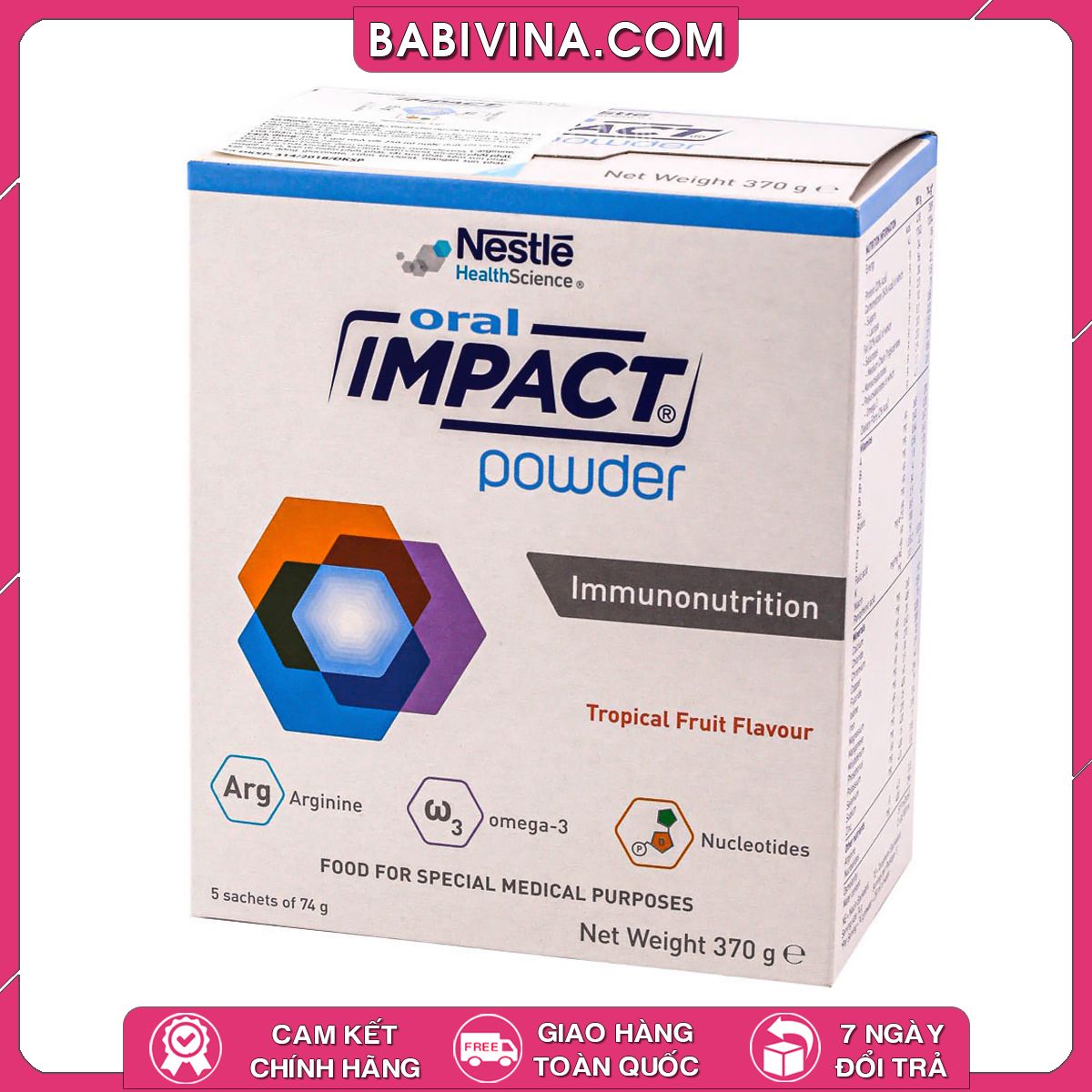 Sữa Oral Impact Powder 370g | Dinh Dưỡng Cho Bệnh Nhân Ung Thư, Phẫu Thuật | Hàng Chính Hãng Nestle Giá Tốt Nhất