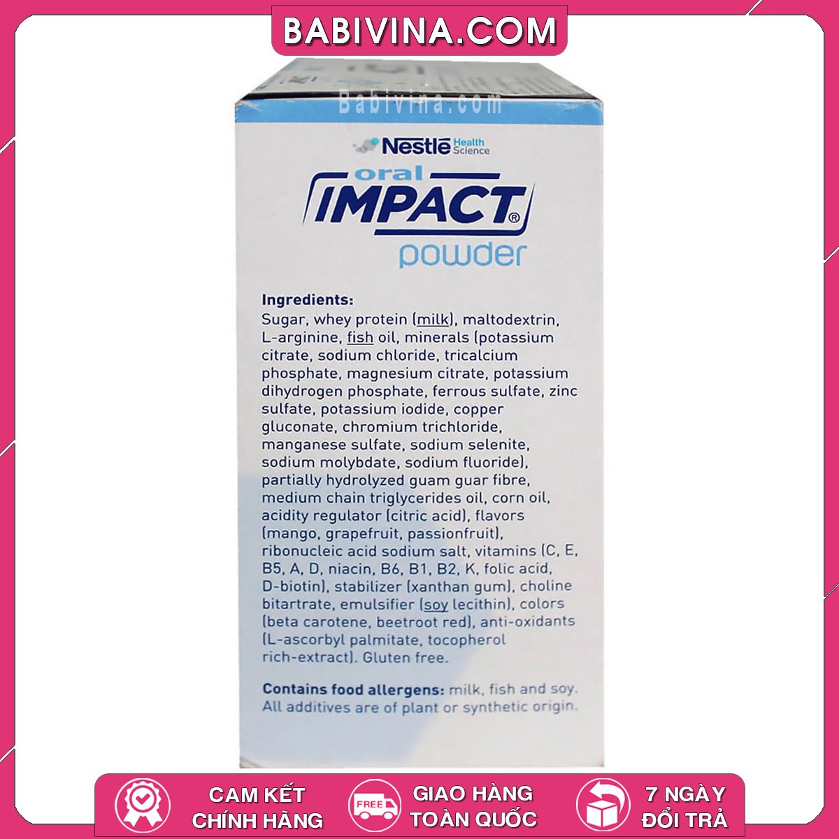 Sữa Oral Impact Powder 370g | Dinh Dưỡng Cho Bệnh Nhân Ung Thư, Phẫu Thuật | Hàng Chính Hãng Nestle Giá Tốt Nhất