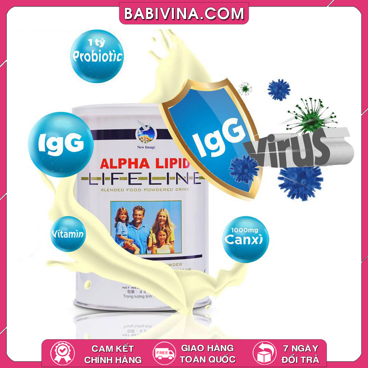 Sữa Non Alpha Lipid Lifeline 450g | Tăng Cường Sức Khỏe Toàn Diện | Hàng Chính Hãng Phân Phối Tại Việt Nam, Giá Tốt Nhất