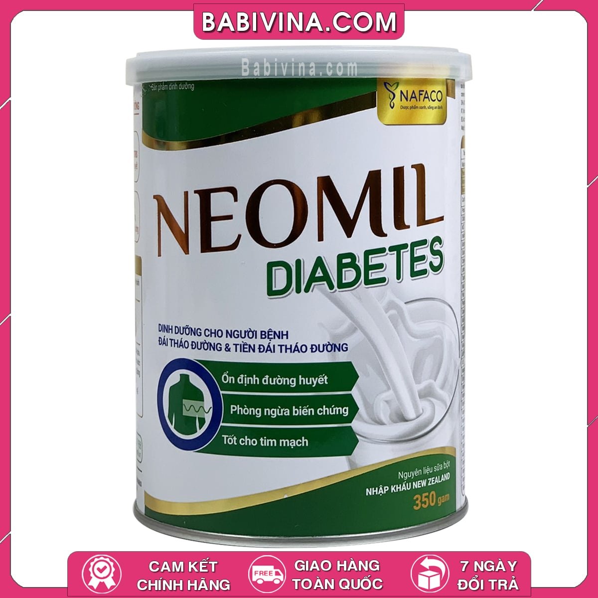 Sữa Neomil Diabetes 350g | Dinh Dưỡng Cho Người Tiểu Đường | Mua Neomil Diabetes Chính Hãng Nafaco, Giá Tốt Nhất Tại Babivina