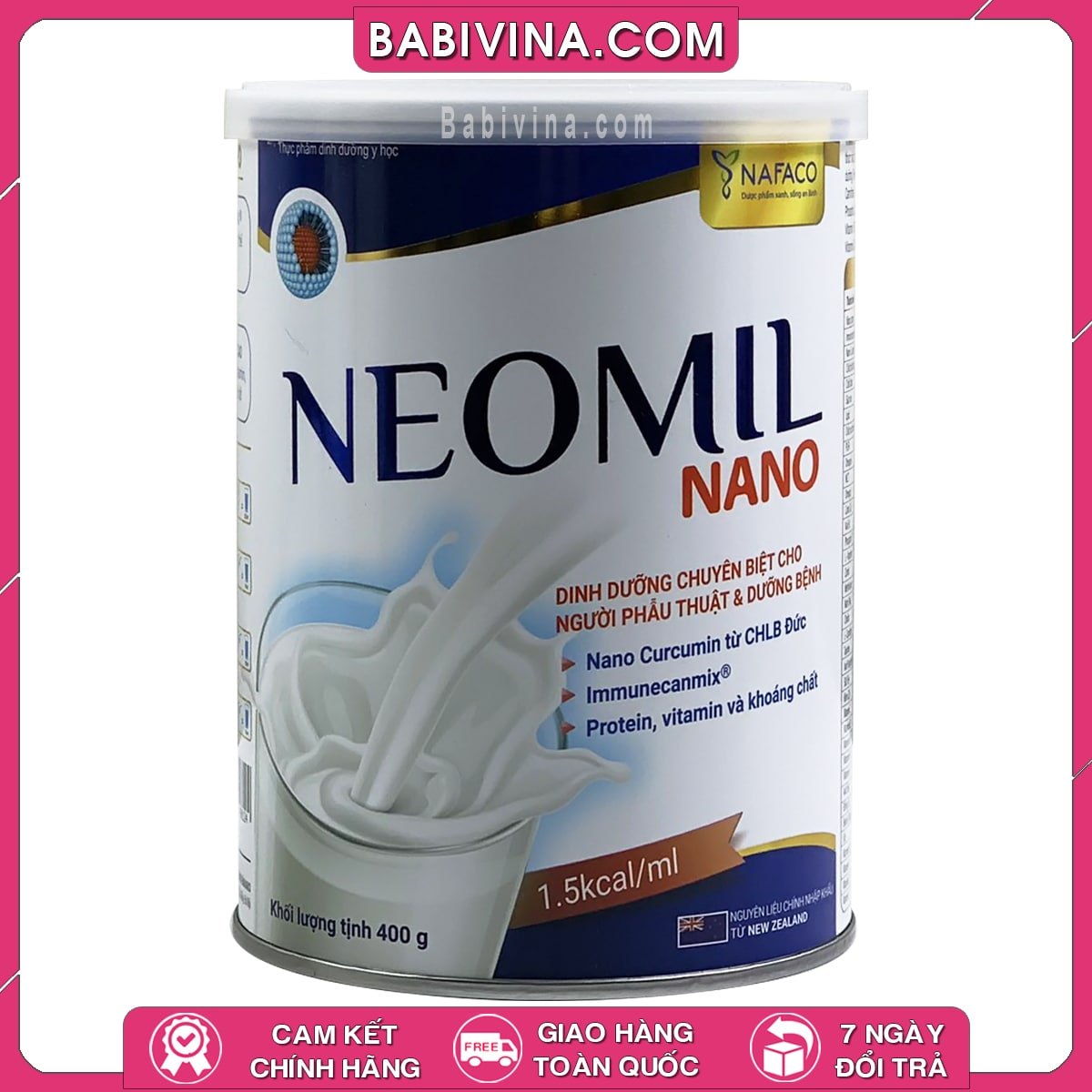 Sữa Neomil Nano 400g | Dinh Dưỡng Cho Người Ốm Bệnh, Phẫu Thuật, Ung Thư, Mẹ Bầu Sau Sinh | Mua Sữa Neomil Nano Chính Hãng Công Ty, Giá Tốt Nhất Tại Babivina