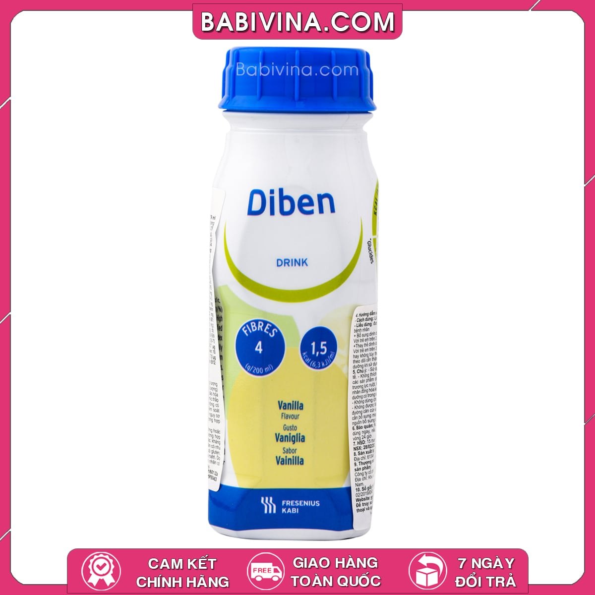 Sữa Diben Drink Vanilla 200ml | Dinh Dưỡng Cho Người Bệnh Tiểu Đường | Chính Hãng Kabi Đức, Giá Tốt Nhất