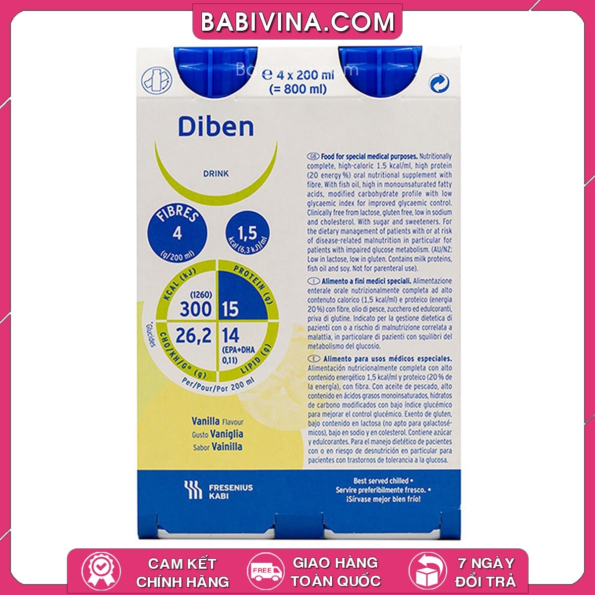 Sữa Diben Drink 200ml | Người Bệnh Tiểu Đường | Mua Diben Chính Hãng, Giá Tốt Nhất Tại Babivina