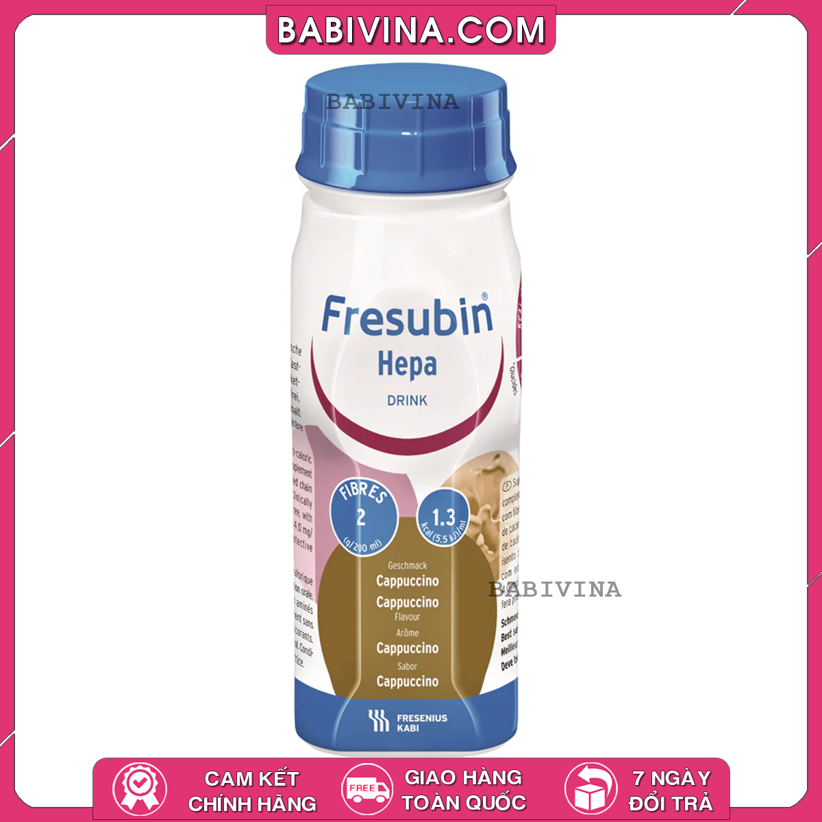 Sữa Fresubin Hepa Drink Cappuccino 200ml | Dinh Dưỡng Chuyên Biệt Cho Bệnh Nhân Gan | Hàng Chính Hãng Fresubin Đức, Giá Tốt Nhất