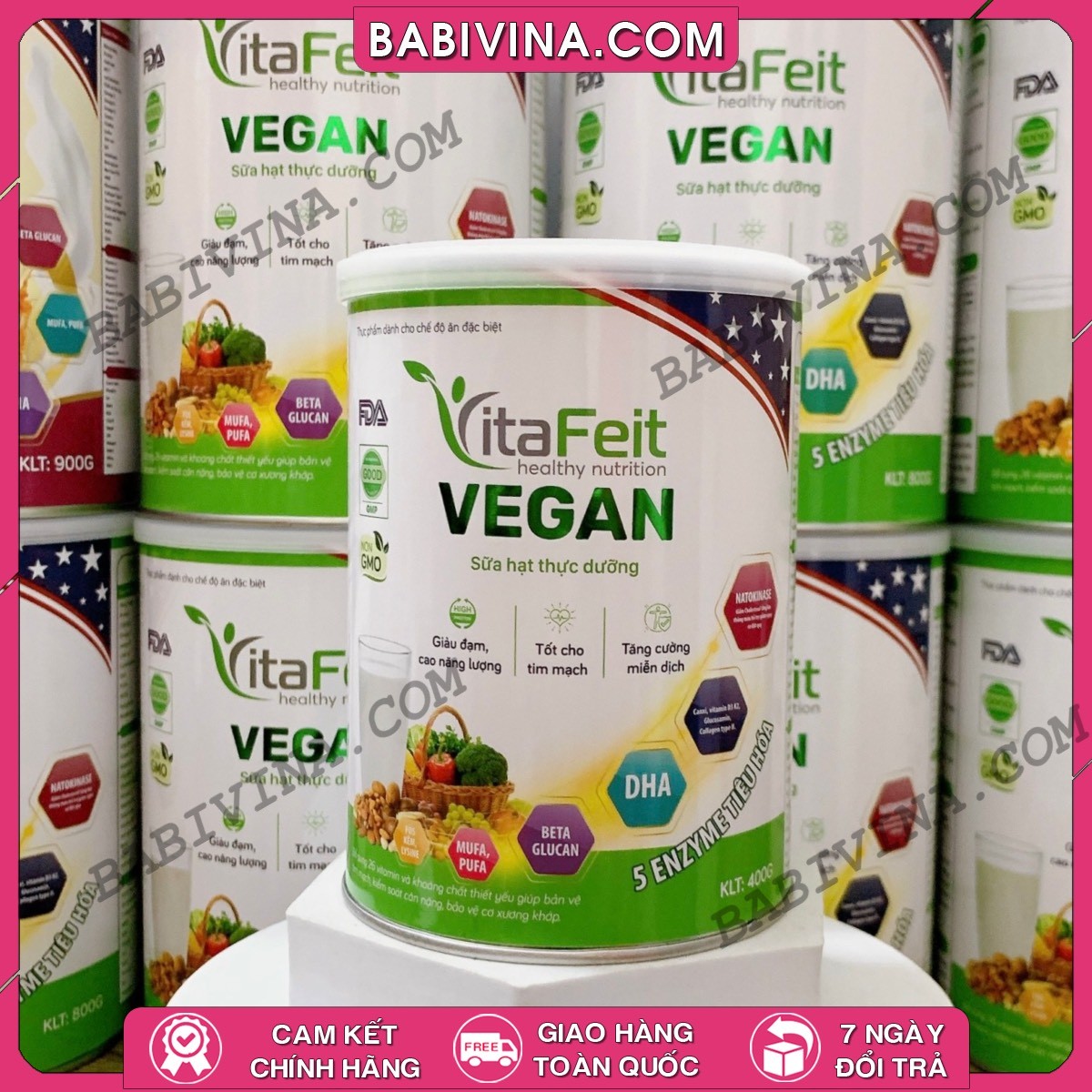 Sữa VitaFeit Vegan 400g | Sữa Hạt Thực Dưỡng | Dinh Dưỡng Toàn Diện Cho Chế Độ Ăn Đặc Biệt Bổ Sung Dinh Dưỡng, Chắc Khỏe Xương Khớp, Tốt Cho Tim Mạch, Phù Hợp Với Người Tiểu Đường | Mua Sữa Chính Hãng, Giá Rẻ Nhất Tại Babivina