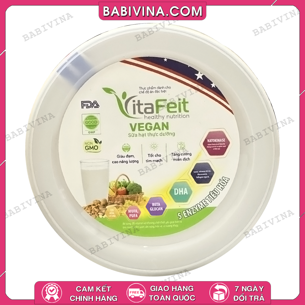 Sữa VitaFeit Vegan 800g | Sữa Hạt Thực Dưỡng | Dinh Dưỡng Toàn Diện Cho Chế Độ Ăn Đặc Biệt Bổ Sung Dinh Dưỡng, Chắc Khỏe Xương Khớp, Tốt Cho Tim Mạch, Phù Hợp Với Người Tiểu Đường | Mua Sữa Chính Hãng, Giá Rẻ Nhất Tại Babivina