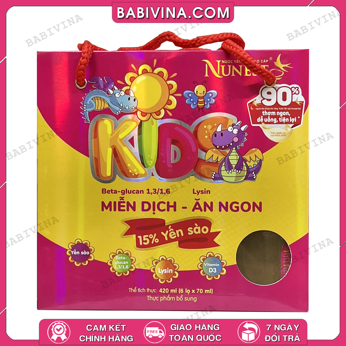 Nước Yến Sào Cao Cấp NUNEST KIDS Lọ 70ml | Cho Bé Từ 1 Tuổi, Giúp Bé Tăng Cường Sức Khỏe - Ăn Ngon | Mua Nunest Kids Chính Hãng, Giá Rẻ Nhất Tại Babivina