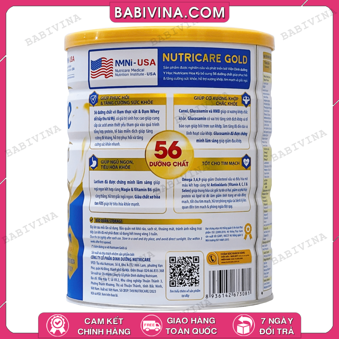 Sữa NutriCare Gold 850g - Mẫu Mới | Dinh Dưỡng Phục Hồi Và Tăng Cường Sức Khỏe | Mua Sữa Nutricare Gold Chính Hãng, Giá Rẻ Nhất Tại Babivina