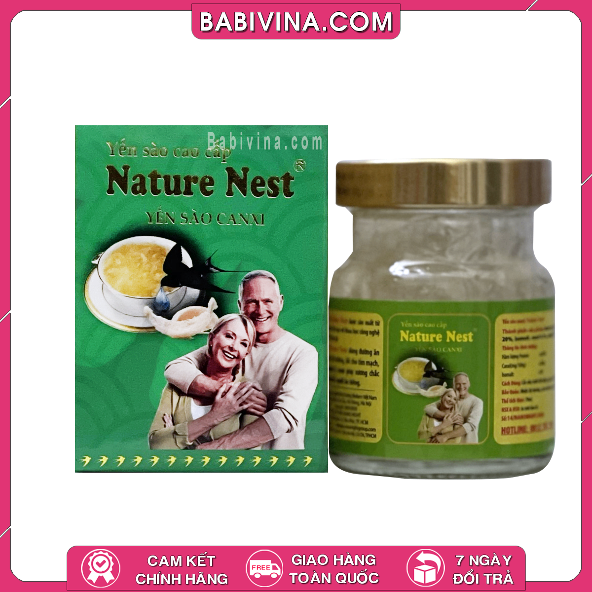 Yến Sào Cao Cấp Nature Nest Canxi Lọ 70ml | Tăng Cường Sức Đề Kháng, Bổ Sung Canxi | Mua Hàng Chính Hãng, Giá Rẻ Nhất Tại Babivina