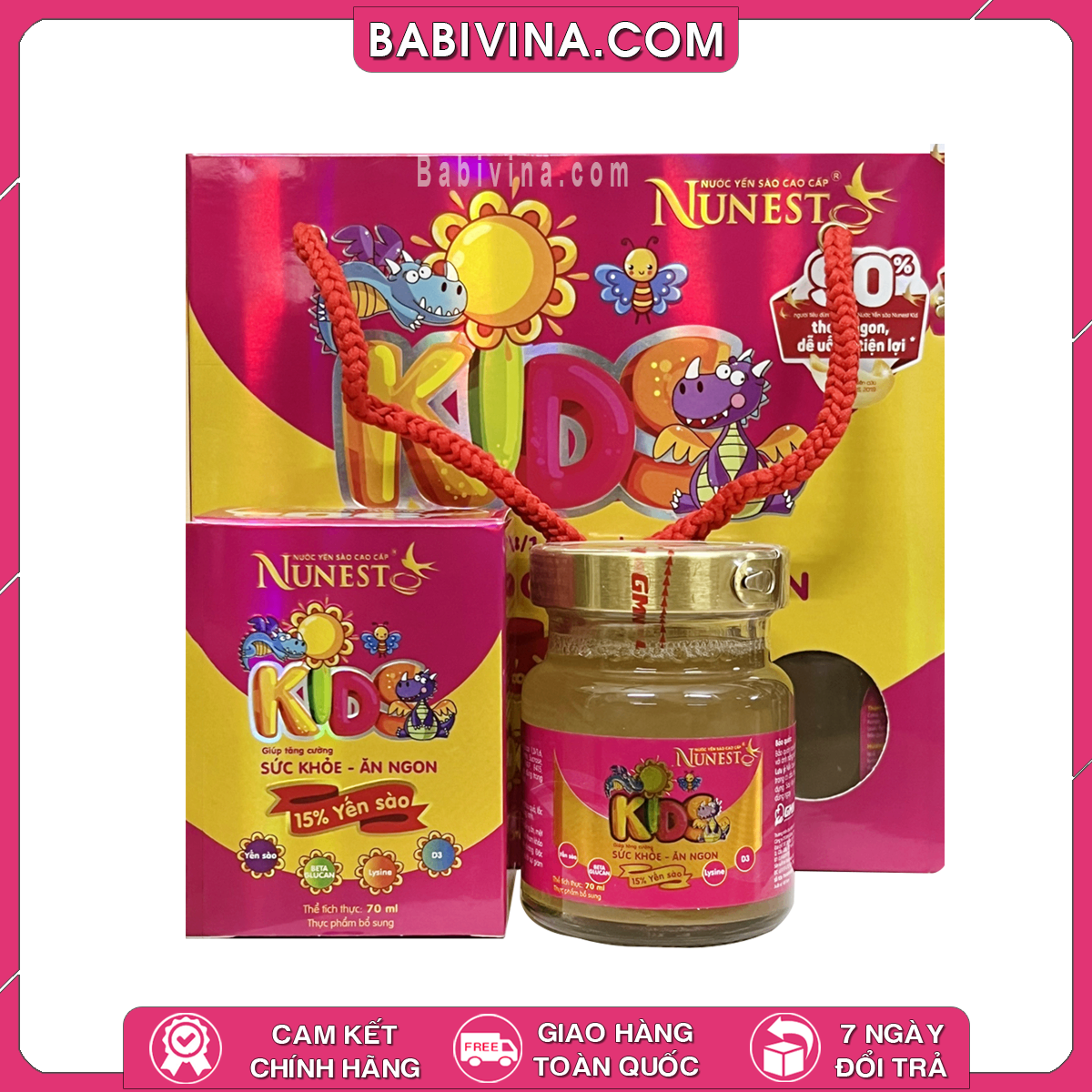 Nước Yến Sào Cao Cấp NUNEST KIDS Lọ 70ml | Cho Bé Từ 1 Tuổi, Giúp Bé Tăng Cường Sức Khỏe - Ăn Ngon | Mua Nunest Kids Chính Hãng, Giá Rẻ Nhất Tại Babivina