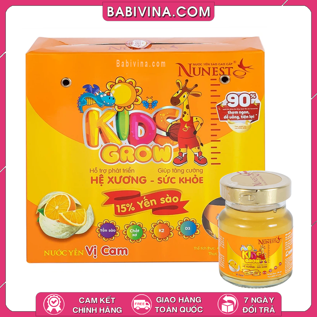 YẾN SÀO KID GROW PLUS VỚI TỔ YẾN 2 5G TỪ LÀNG DU LỊCH MỸ KHÁNH