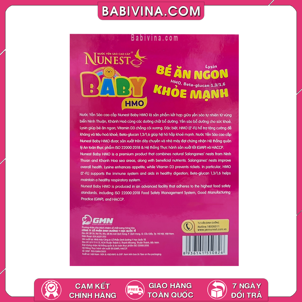 Nước Yến Sào Cao Cấp Nunest Baby HMO - 26% Yến Sào | Giúp Bé Ăn Ngon Khỏe Mạnh | Mua Hàng Chính Hãng, Giá Rẻ Nhất Tại Babivina