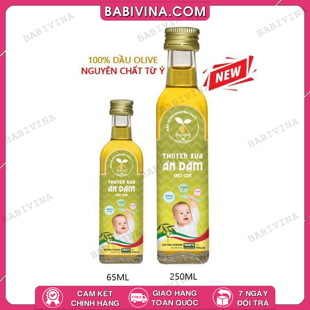 Dầu Olive Nguyên ChấtThuyền Xưa 250ml | Dành Cho Bé Ăn Dặm Từ 6 Tháng Tuổi | Mua Hàng Chính Hãng, Giá Rẻ Nhất Tại Babivina