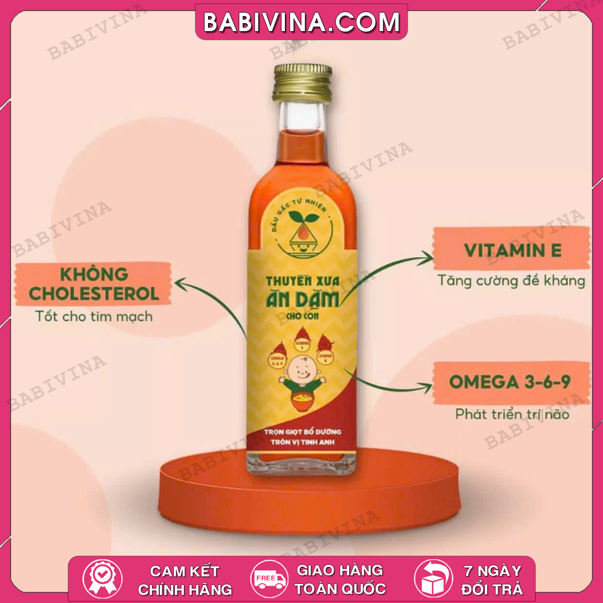 Dầu Gấc Tự Nhiên Thuyền Xưa 65ml | Ăn Dặm Cho Bé | Mua Hàng Chính Hãng, Giá Rẻ Nhất Tại Babivina