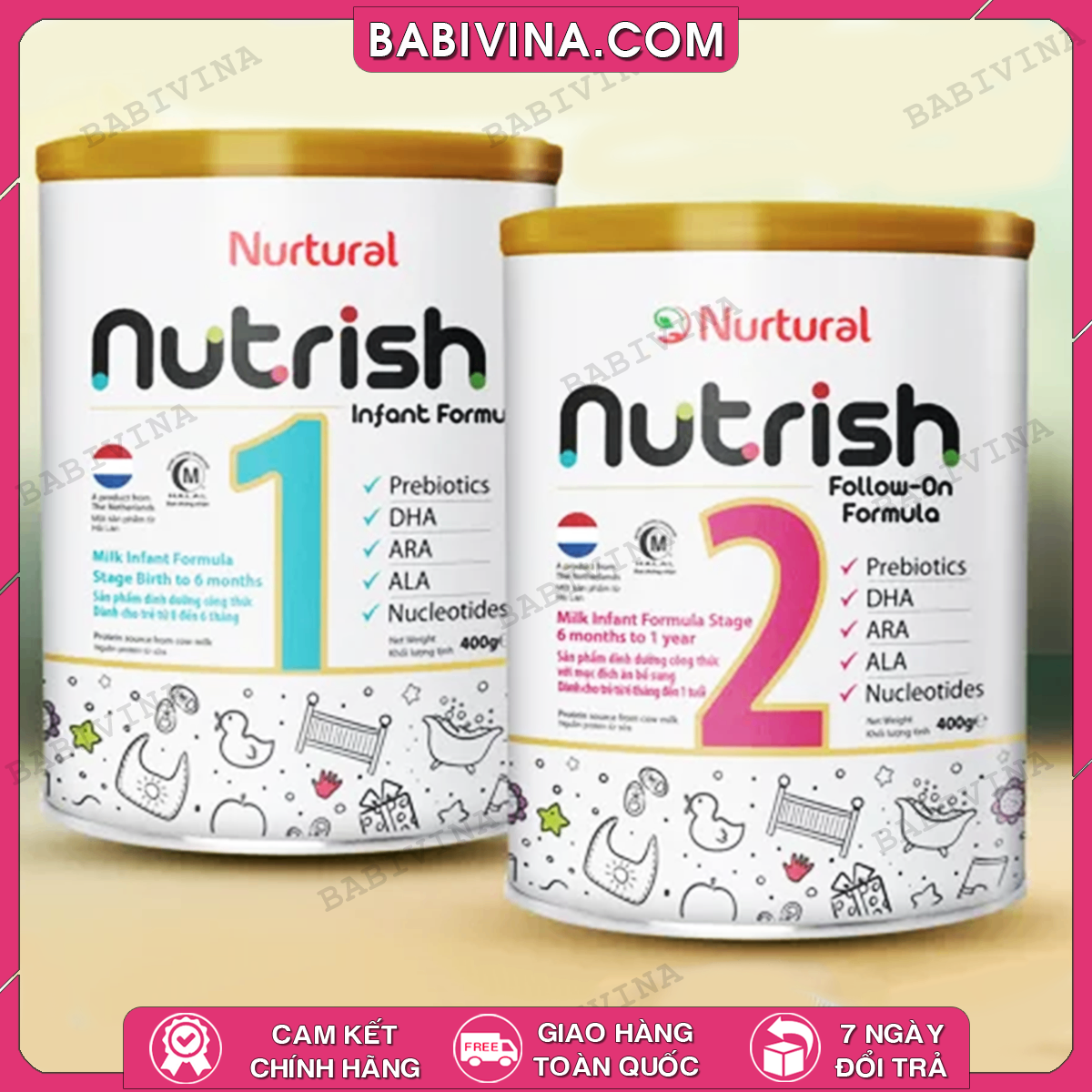 Sữa Nurtural Nutrish Số 2 400g | Sữa Dinh Dưỡng Dành Cho Trẻ Từ 6-12 Tháng Tuổi | Ăn Ngon - Tiêu Hóa Tốt, Tăng Cường Miễn Dịch, Phát Triển Chiều Cao| Mua Hàng Chính Hãng, Giá Rẻ Nhất​ Tại Babivina