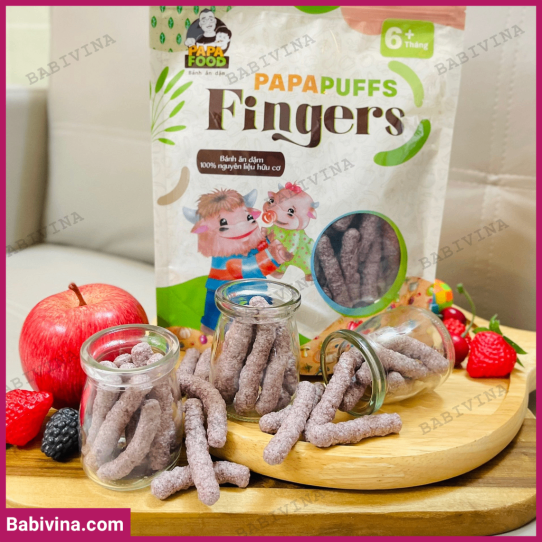 Bánh Ăn Dặm Papa Food - PapaPuffs Fingers | Dành Cho Bé Từ 6 Tháng Tuổi - 100% Nguyên Liệu Hữu Cơ | Mua Hàng Chính Hãng, Giá Rẻ Nhất Tại Babivina