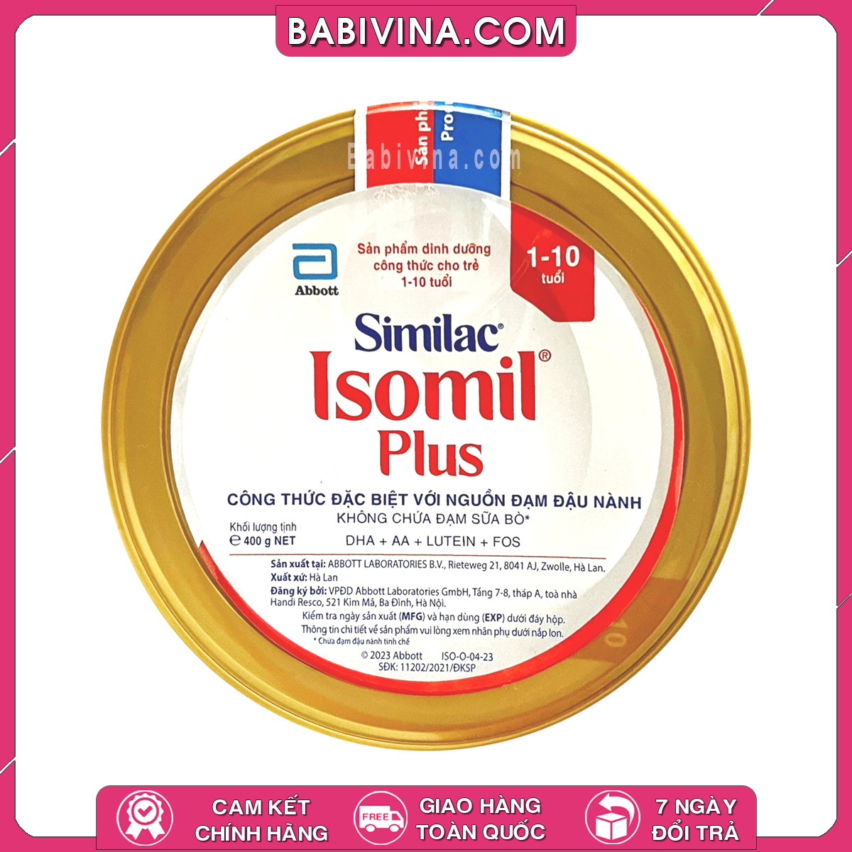 Sữa Similac Isomil Plus 400g | Cho Trẻ 1-10 Tuổi, Đạm Đậu Nành Soy | Mua Sữa Isomilk Chính Hãng Abbott, Giá Rẻ Nhất Tại Babivina