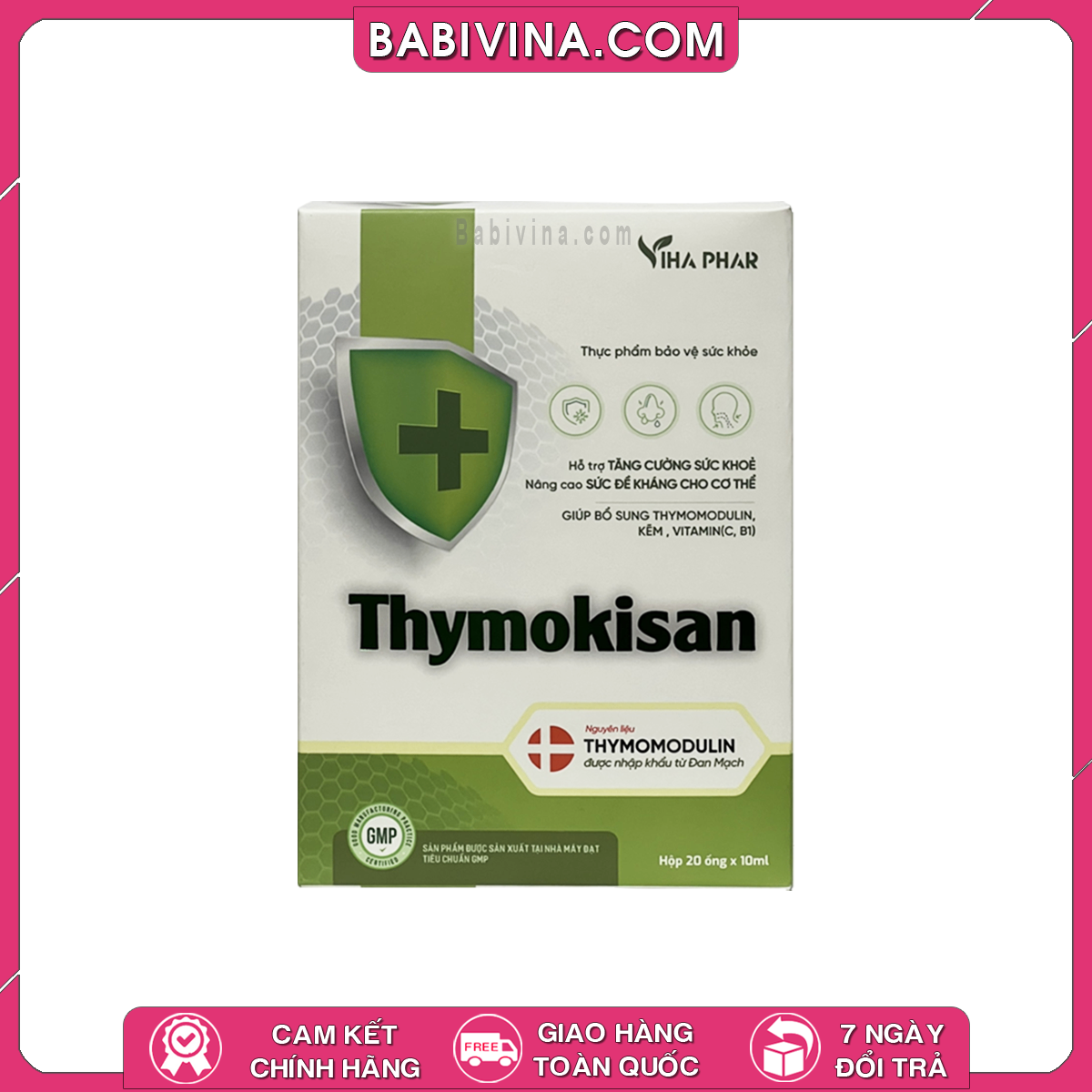 Thymokisan Vihaphar 20 Ống | Dành Cho Trẻ Em Từ 1 Tuổi Trở Lên | Hỗ Trợ Tăng Cường Sức Khỏe, Nâng Cao Sức Đề Kháng Cho Cơ Thể | Mua Hàng Chính Hãng Giá Rẻ Nhất Tại Babivina