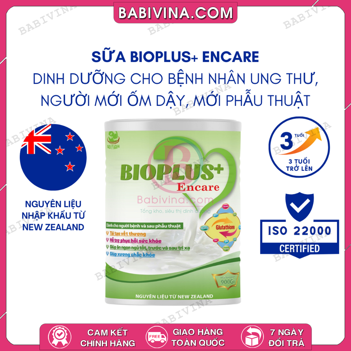 Sữa Bioplus+ Encare 900g | Dành Cho Bệnh Nhân Mới Ốm Dậy, Bệnh Nhân Ung Thư Trước Và Sau Xạ Trị | Mua Hàng Chính Hãng Giá Rẻ Nhất Tại Babivina