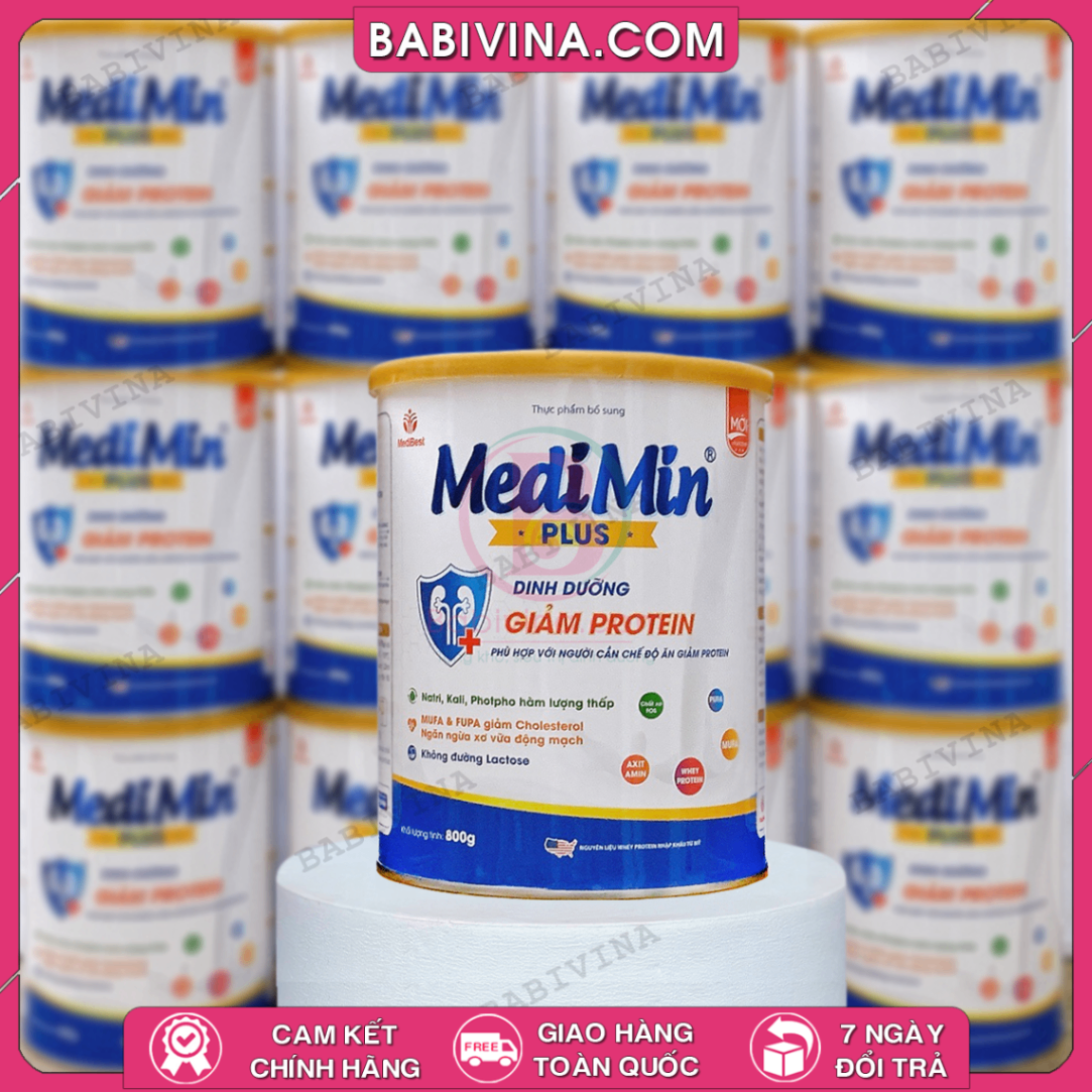 Sữa Medimin Plus 800g | Dinh Dưỡng, Giảm Protein Cho Người Bệnh Thận, Cần Chế Độ Ăn Giảm Đạm, Ít Muối | Mua Sữa Medimin Plus Chính Hãng Medibest, Giá Rẻ Nhất Tại Babivina