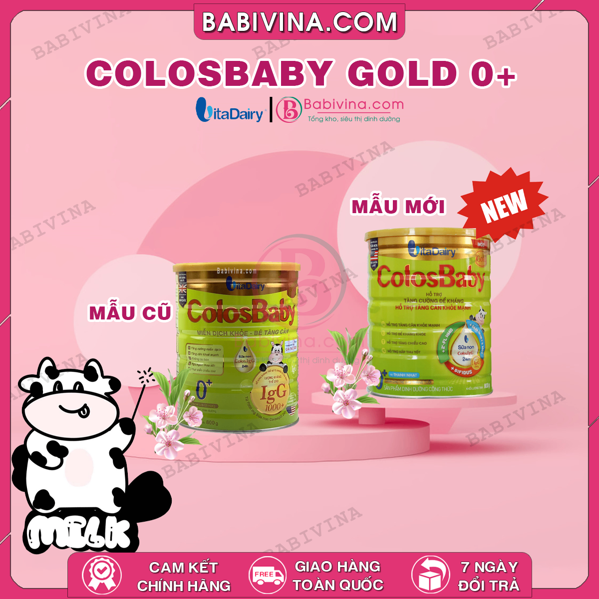 Sữa ColosBaby Gold 0+ 800g 1000 IgG | Trẻ 0-12 Tháng, Tăng Cân, Khỏe Mạnh | Mua Sữa Non Colos Baby Chính Hãng, Date Mới, Giá Tốt Nhất Tại Babivina