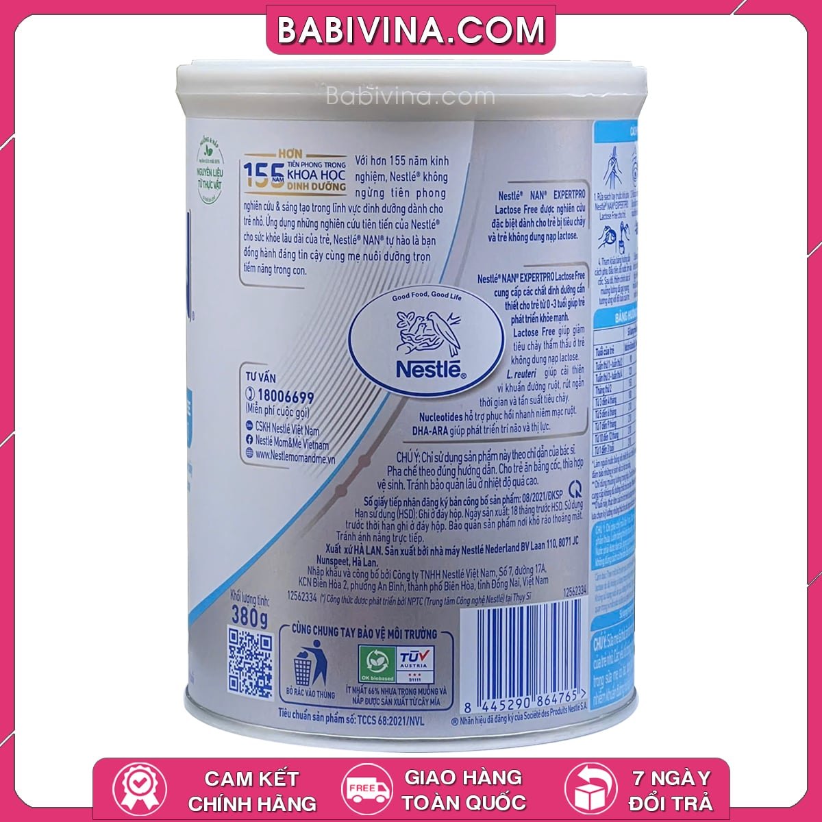 Sữa Nan Expert Pro 380g | Dinh Dưỡng Vượt Trội Giúp Trẻ Nhanh Phục Hồi Sau Tiêu Chảy | Mua Sữa Nan Expert Pro Lactose Free Chính Hãng Nestle, Giá Rẻ Nhất Tại Babivina