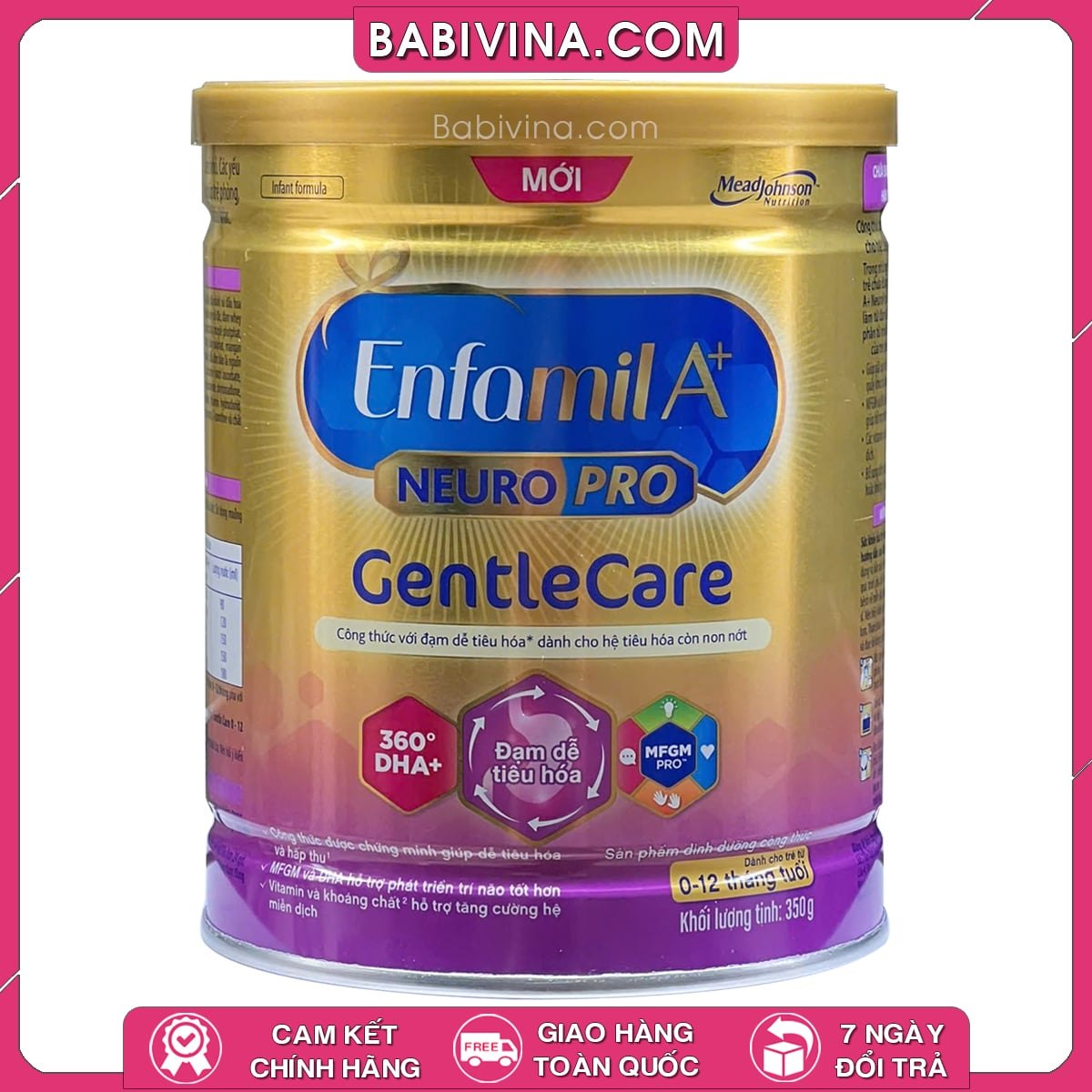 Sữa Enfamil A+ Gentle Care Số 0 350g | Trẻ 0-12 Tháng Tuổi Hệ Tiêu Hóa Yếu, Đạm Thủy Phân Một Phần | Babivina – Sữa Chính Hãng, Bán Lẻ Giá Sỉ