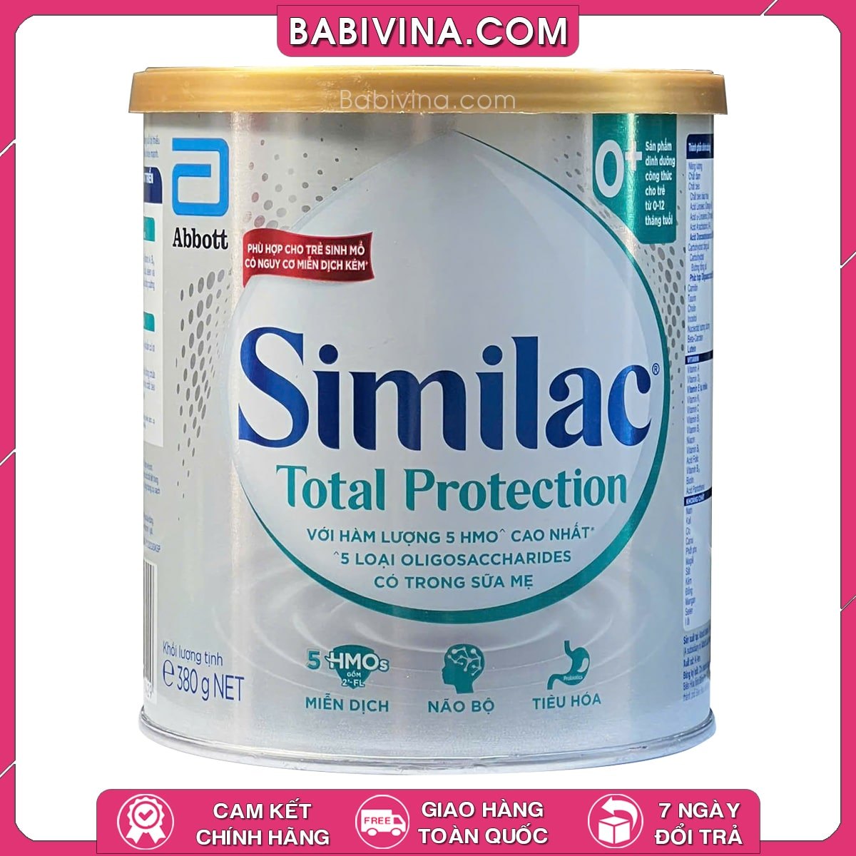 Sữa Similac Total Protection 0+ 380g | Dành Cho Trẻ Từ 0-12 Tháng Tuổi | Chính Hãng Abbott, Giá Rẻ Nhất Tại Babivina