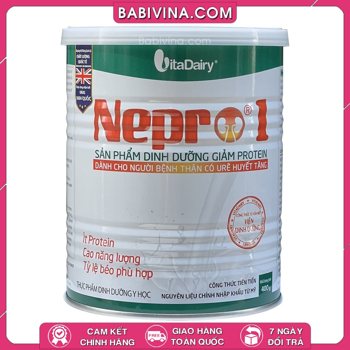 Sữa Nepro 1 400g | Dinh Dưỡng Tối Ưu Cho Bệnh Nhân Suy Thận | Mua Sữa Thận Nepro Chính Hãng Vitadairy, Giá Rẻ Nhất Tại Babivina