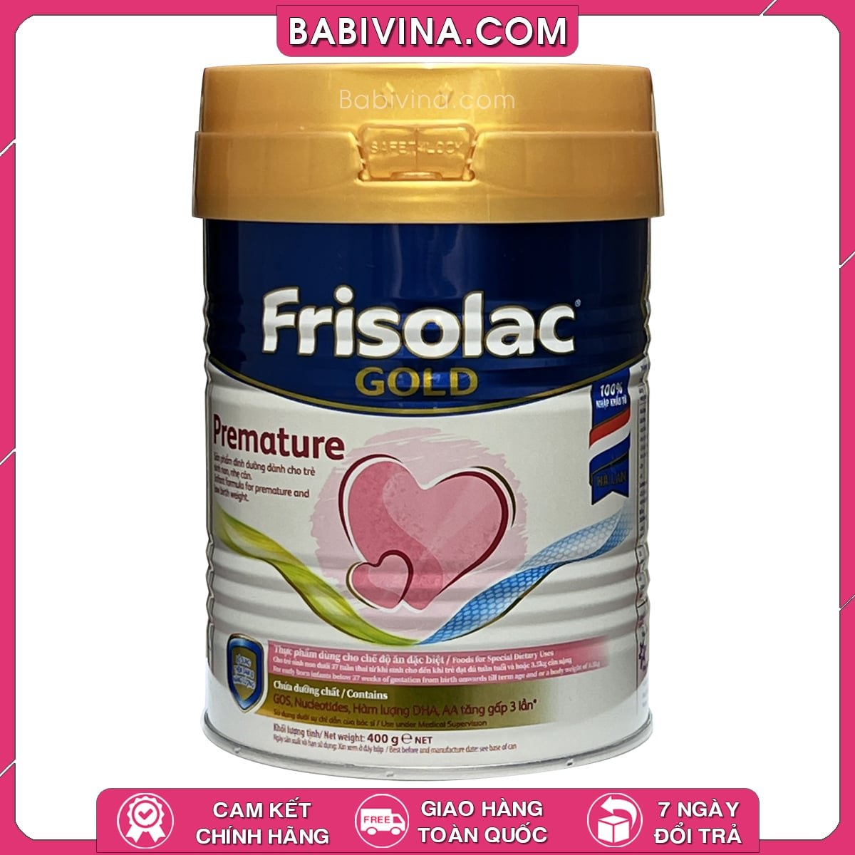 Sữa Frisolac Gold Premature 400g | Dành Cho Trẻ Sinh Non Nhẹ Cân, Đặc Biệt Trẻ Sinh Rất Non | Cao Năng Lượng, Đầy Đủ Dưỡng Chất