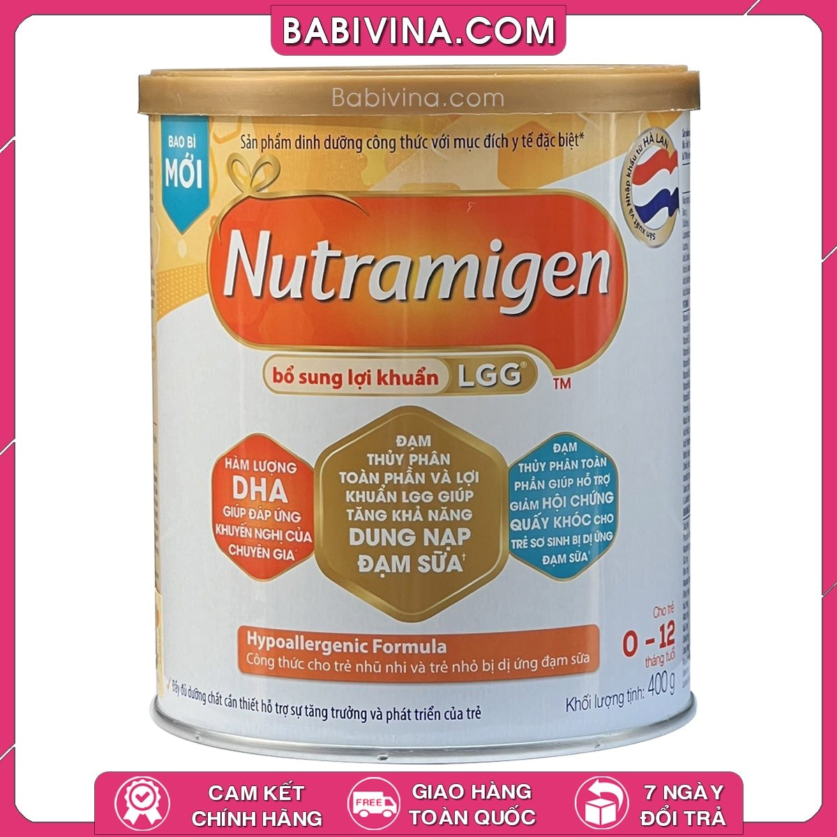 Sữa Nutramigen 400g A+LGG | Dinh Dưỡng Cho Trẻ 0-12 Tháng, Dị Ứng Đạm Sữa Bò, Sữa Công Thức | Mua Nutramigen Chính Hãng Hãng Enfa Mỹ, Giá Rẻ Nhất Tại Babivina