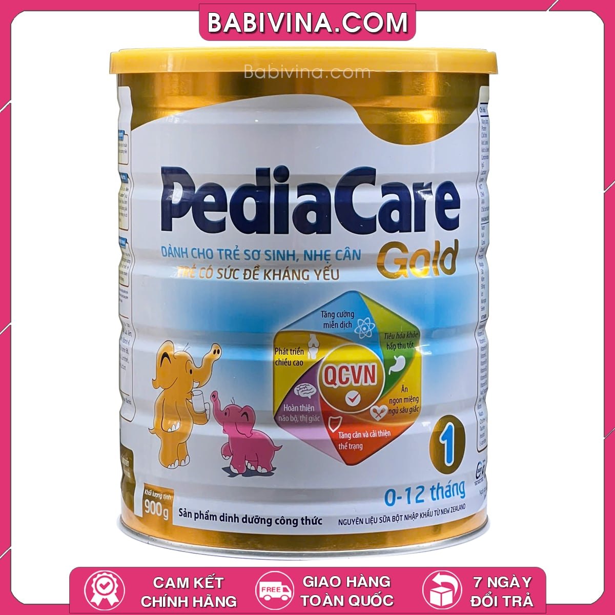 Sữa Pediacare Gold 1 900g | Dinh Dưỡng Cho Trẻ 0 - 12 Tháng Tuổi, Biếng Ăn, Chậm Lớn, Thấp Còi, Giúp Tăng Cân Vượt Trội | Mua Sữa Pediacare Gold Chính Hãng Viện Dinh Dưỡng, Giá Rẻ Nhất Tại Babivina