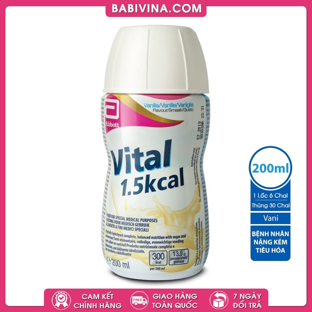 Thùng 30 Chai Sữa Ensure Vital 200ml | Dinh Dưỡng Dành Cho Bệnh Nhân Nặng Kém Hấp Thu | Mua Sữa Ensure Vital Chính Hãng, Giá Cực Tốt Tại Babivina